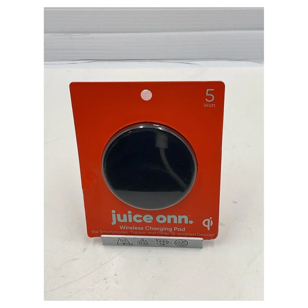 juice onn. 5W Qi Wireless Charging Pad Black with 3ft Micro-USB Cable - New
